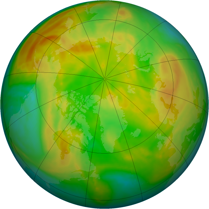 Arctic ozone map for 16 May 2008